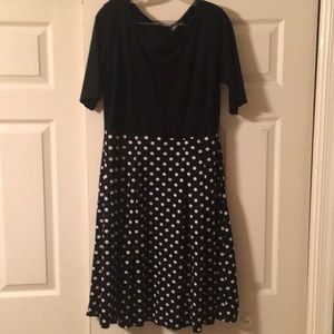Fit & Flair Polka Dot Dress
